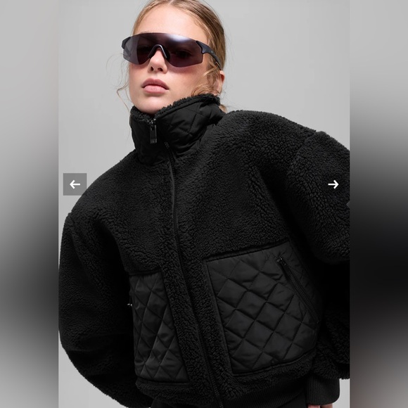 BRAND NEW WITH TAGS!!! ALO BLACK SHERPA EDGE JACKET. SIZE :S - Picture 9 of 12